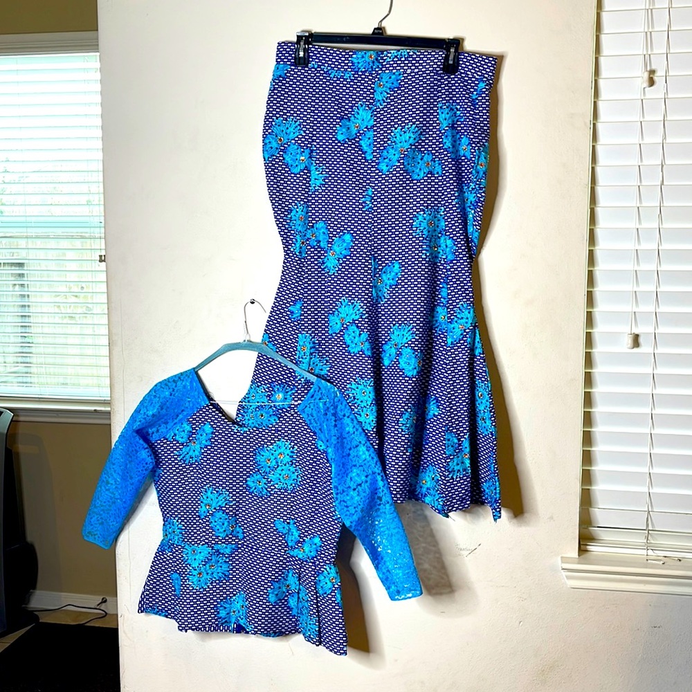 Ankara skirt set heavily stoned